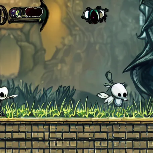 Prompt: puppy in Hollow Knight, screenshot