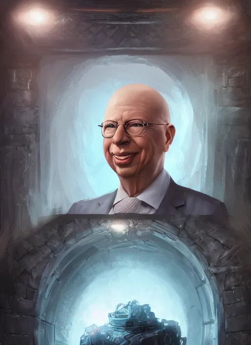 Prompt: an epic fantasy comic book style portrait painting of Klaus Schwab, unreal 5, DAZ, hyper realistic, octane render, dynamic lighting