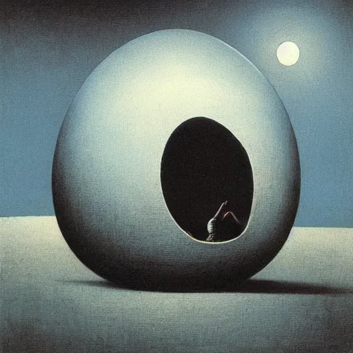 Image similar to the biggest egg ever seen, beksinski