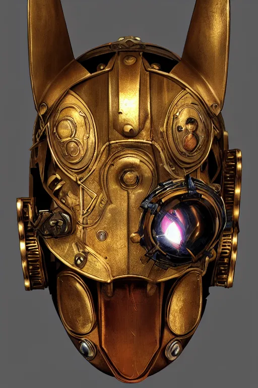 Image similar to steampunk helmet fantasy art mask robot ninja stylized digital illustration sharp focus, elegant intricate digital painting artstation concept art global illumination ray tracing advanced technology chaykin howard and campionpascale and cooke darwyn and davis jack