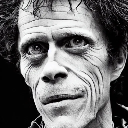 Image similar to willem dafoe by tim burton