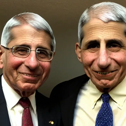 Prompt: a photo of George Floyd standing next to Dr. Anthony Fauci