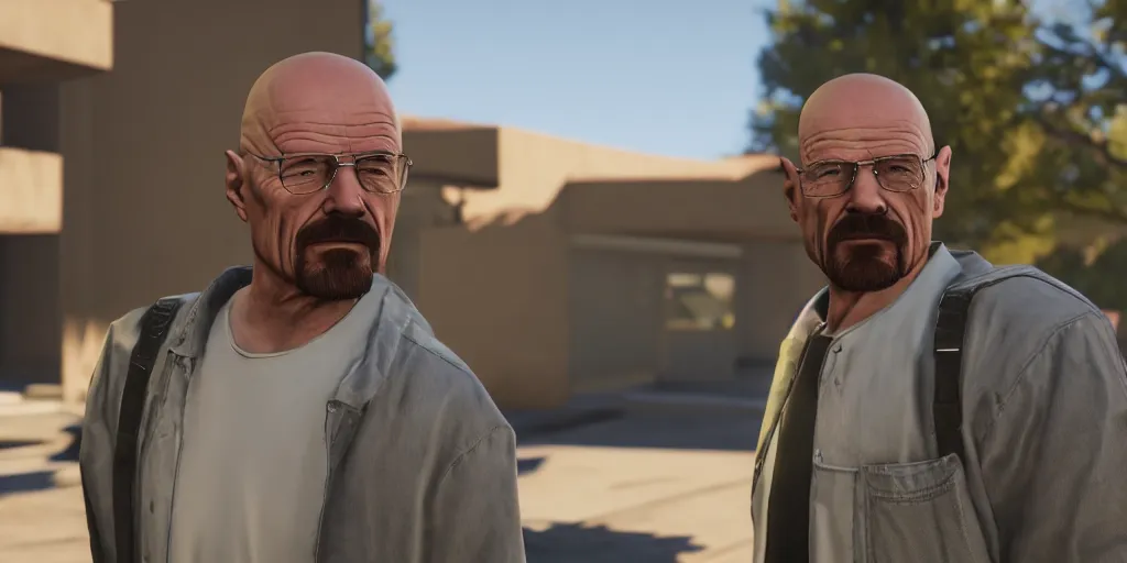 Prompt: Walter White as a GTA 6 character, 4k detailed, rendered in unreal engine 5, 8k