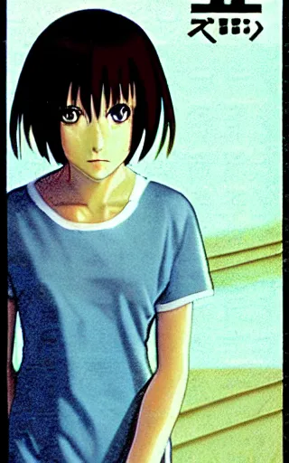 Image similar to movie poster for a 1 9 9 8 live - action adaptation of serial experiments lain. photographic ; photorealistic.