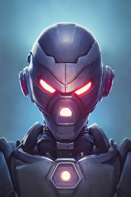 Image similar to epic mask helmet robot ninja portrait stylized as fornite style game design fanart by concept artist gervasio canda, behance hd by jesper ejsing, by rhads, makoto shinkai and lois van baarle, ilya kuvshinov, rossdraws global illumination radiating a glowing aura global illumination ray tracing hdr render in unreal engine 5