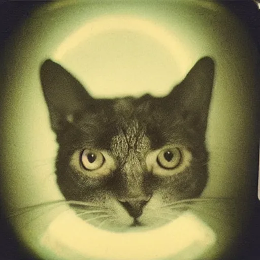 Prompt: “ a polaroid picture of a zombie cat with a bloody hole in its head, rembrandt lighting ”