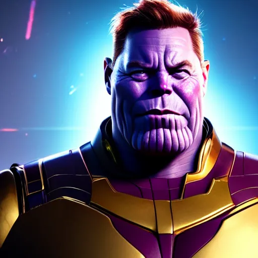 Image similar to a full character portrait of elon musk as thanos, the pixar adaptation, with same hairstyle, hyper detailed, digital art, trending in artstation, cinematic lighting, studio quality, smooth render, unreal engine 5 rendered, octane rendered