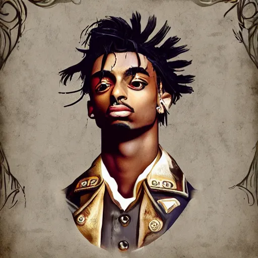 Image similar to playboi carti in steampunk style digital art 4 k the detailed super realistic