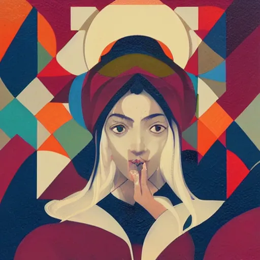 Prompt: Gonja Sufi profile picture by Sachin Teng, asymmetrical, Organic Painting , Matte Painting, geometric shapes, hard edges, graffiti, street art:2 by Sachin Teng:4