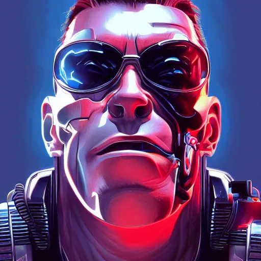 Image similar to Terminator with an Onion head 4k video game icon design, 2d game fanart behance hd by Jesper Ejsing, by RHADS, Makoto Shinkai and Lois van baarle, ilya kuvshinov, rossdraws global illumination