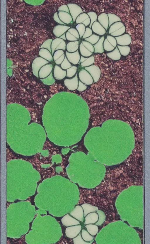 Image similar to by akio watanabe, manga art, 3 leaf clover on the soil, trading card front