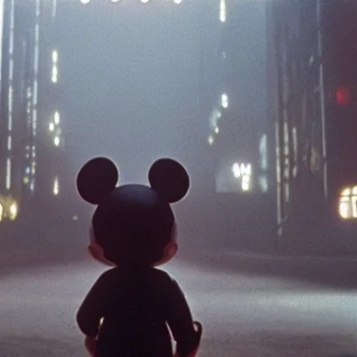 Prompt: Mickey Mouse in Blade Runner
