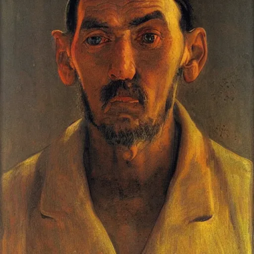 Image similar to a portrait of a character by jacek malczewski