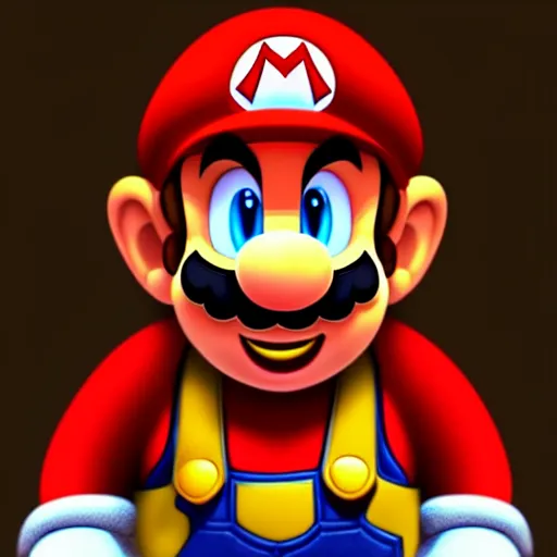 Prompt: portrait of Super Mario as a real person, expressive pose, futuristic, highly detailed, digital painting, artstation, concept art, smooth, sharp focus