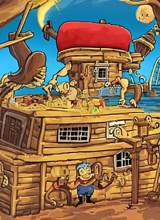 Image similar to the secret of monkey island's box