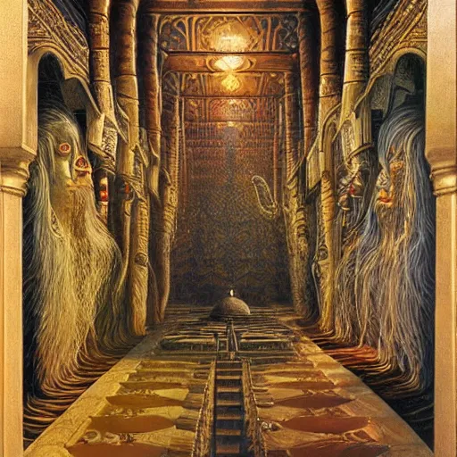 Image similar to intricate detailed, gilbert williams, halls of amenti, thoth, tehuti, lemuria, agartha,