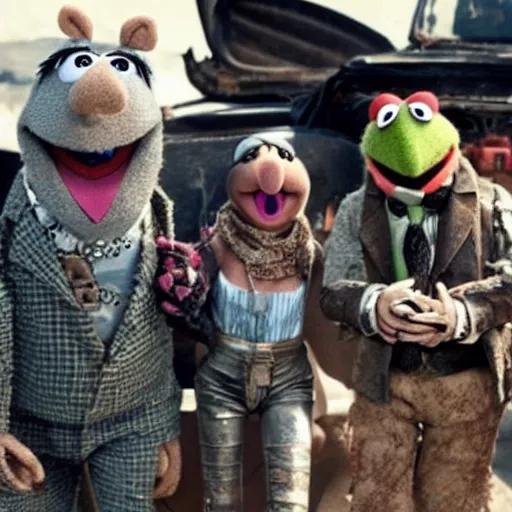 Prompt: muppets in mad max