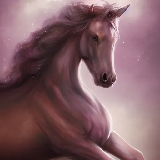 Prompt: fantasy horse inspired by Charlie bowater,Anna Dittmann