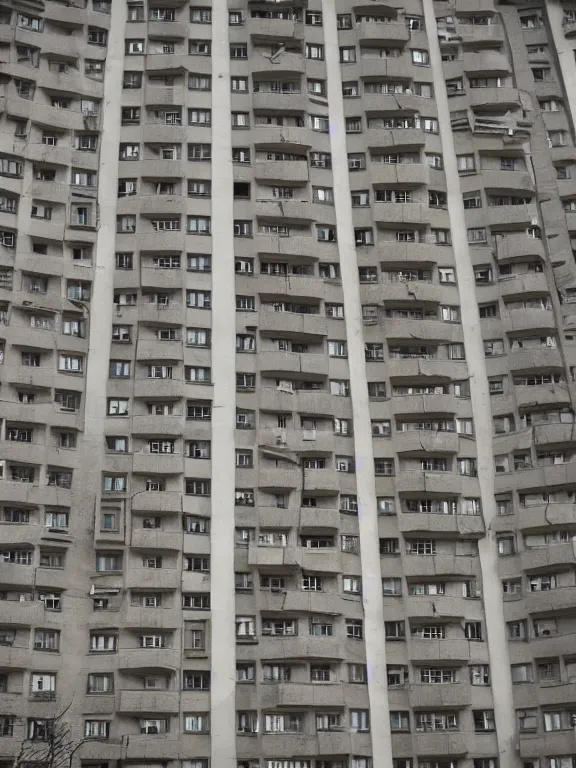 Image similar to soviet apartment building, photo, full shot