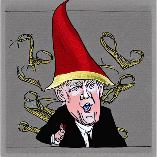 Prompt: fantasy elf wizard as president donald trump