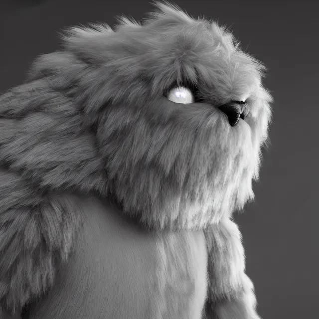 Prompt: ultra realistic fluffy monster designed by balenciaga, dark cinematic, volumetric, realistic, 3 d render, cinematic lighting, ray tracing, cinematic, unreal engine 5, unreal engine render, octane render, hyper realistic, photo, 8 k