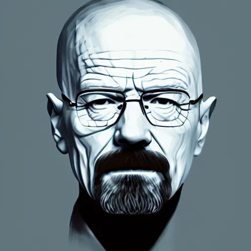 Image similar to walter white as a female, high quality digital art