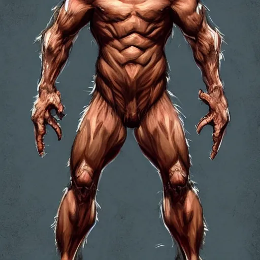 Image similar to full body monster concept art, humanoid form, digital art, in the style of ben lol, brian sum, ramil sunga, herbert lowis, furio tedesschi, christopher cao, frederic daoust, joe botardo, artstation, pinterest, deviantart