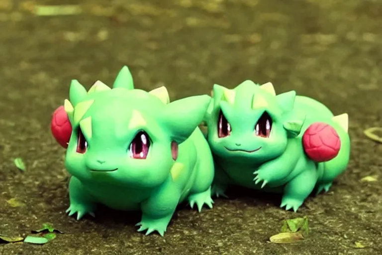 Prompt: real life bulbasaur pokemon, cute!!!, adorable!!!, chunky!!!, playful!!!, happy!!!, cheeky!!!, mischievous!!!, ultra realistic!!!, autumn, clear weather, golden hour, sharp focus