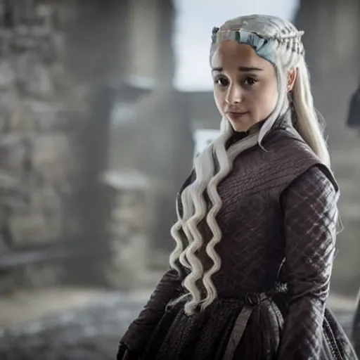 Prompt: still of ariana grande in game of thrones