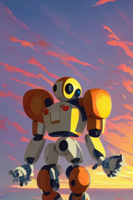 Image similar to metabots medabots medarotto medarot robot minimalist comics, behance hd by jesper ejsing, by rhads, makoto shinkai and lois van baarle, ilya kuvshinov, rossdraws global illumination ray tracing hdr radiating a glowing aura