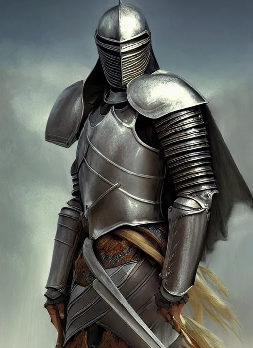 Prompt: handsome male knight in armor, profile!! murky lighting, wind blowing, portrait, fairytale, physical mental perfection, symmetrical! intricate, romanticism, highly detailed, biblical divine holy perfection!! digital painting, artstation, concept art, smooth, sharp focus, by artgerm and greg rutkowski and alphonse mucha