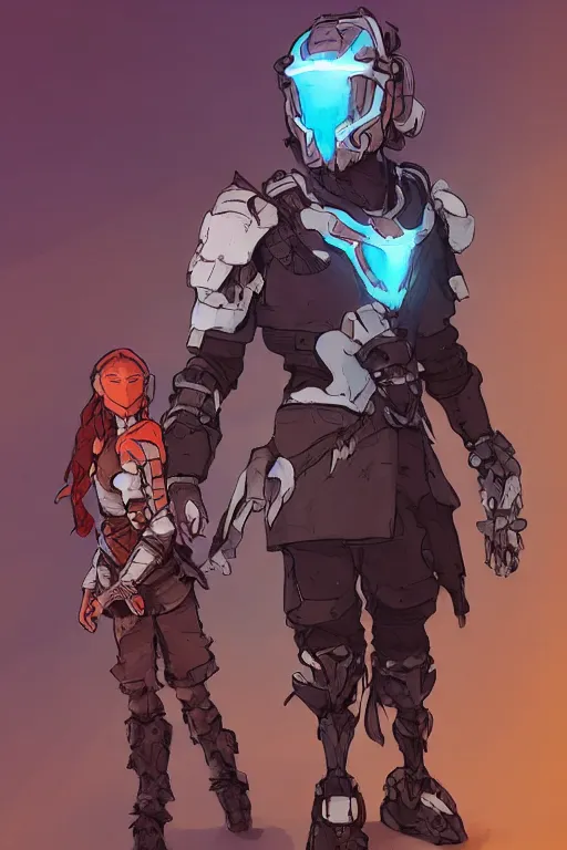 Image similar to combination suit armor aloy horizon forbidden west horizon zero dawn robot ninja mask helmet backpack tribal, art gta 5 comics, official fanart behance hd artstation by jesper ejsing, by rhads, makoto shinkai and lois van baarle, ilya kuvshinov, ossdraws radiating a glowing aura cgi rtx 2 0 2 2