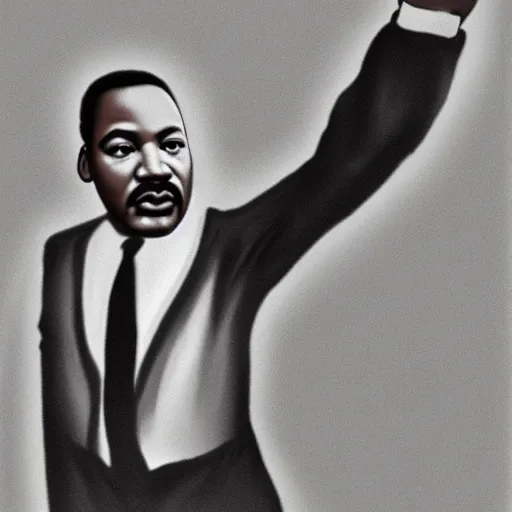 Prompt: martin luther king jr holding a rifle, photorealistic