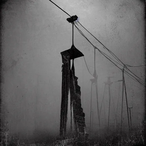 Image similar to the gallows, dark and creepy