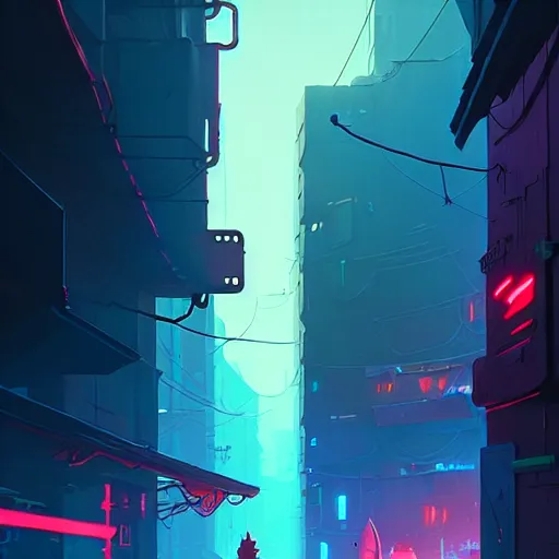 Prompt: dark alleyway in a cyberpunk city by christopher balaskas and anton fadeev and dan mumford and beeple and norman rockwell, asymmetrical, asymmetry, hyperrealistic, high detail, ultra detailed, space, nebula, sharp focus, astronomy, science, crisp edges, sharp edges, hdr, mist, reflections