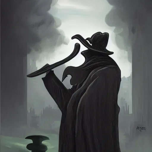 Image similar to plague doctor by andrew redding