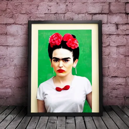 Prompt: pikachu cosplay as frida kahlo, full body portrait photography, in the style of Parisian cafe wall art, subtle subdued colors, rainy day