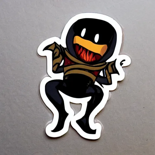 Image similar to a sticker of a mimic from dungeons and dragons