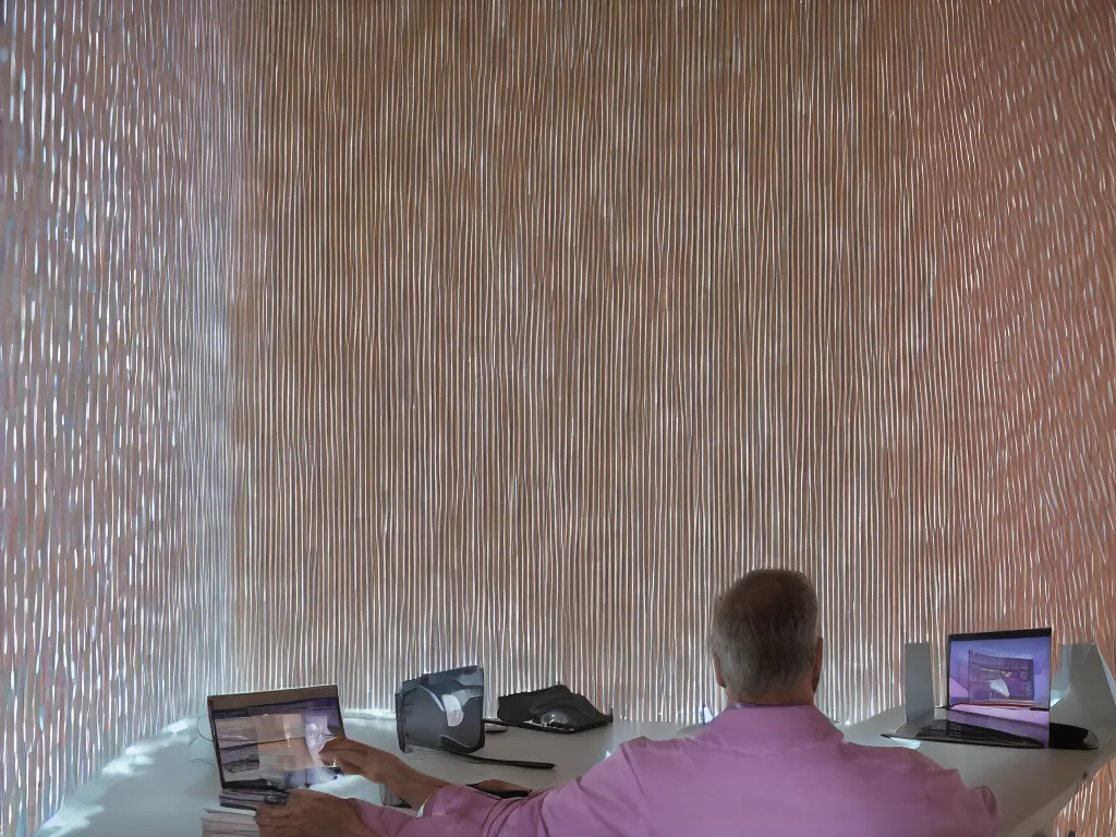 Prompt: by james turrell : pov candid photo of my hands reading stacks of floating detailed branching pdf panels at my futuristic ios hologram desk, rows of active organized knolled calendar cubbies during sunrise in a cozy open - air design studio by alphonse mucha, brilliant daylight vr os ux, leica a 2 4 8 k still