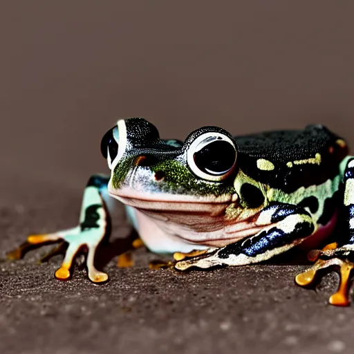 Image similar to photo of a rare three - eyed frog