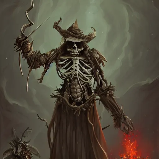 Image similar to A wizard summoning a skeleton army, digital art, realistic, artstation, detailed