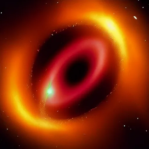 Prompt: “ a photorealistic picture of a black hole taken by the hubble telescope ”