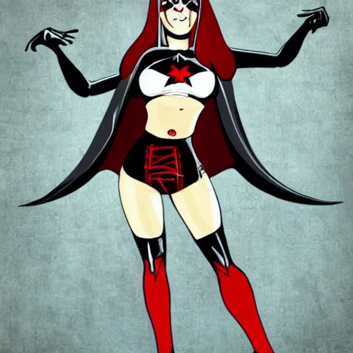 Image similar to Goth Superwoman