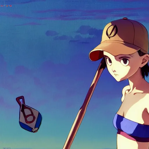 Image similar to beautiful boyish natalie portman gravure model in majora's mask, wearing wooden mask and baseball cap and leotard, street wear with subtle mayan patterns, aztec bathing suit, gapmoe yandere grimdark, trending on pixiv fanbox, painted by greg rutkowski makoto shinkai takashi takeuchi studio ghibli, akihiko yoshida