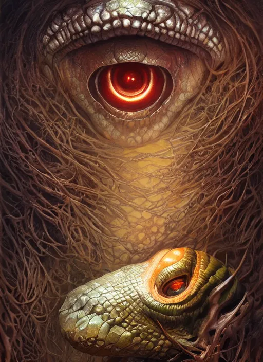 Image similar to carrot mf doom reptile eyes, carrot skin. intricate, elegant roots, highly detailed, centered, digital painting, artstation, concept art, smooth, sharp focus, illustration, artgerm, tomasz alen kopera, peter mohrbacher, donato giancola, joseph christian leyendecker, wlop, frank frazetta