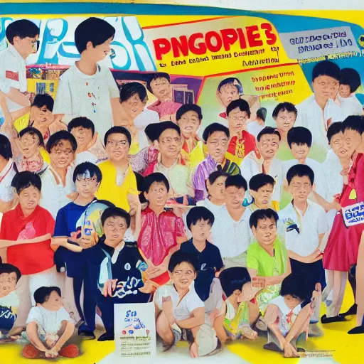 Image similar to a 1 9 9 0 s singapore public education poster