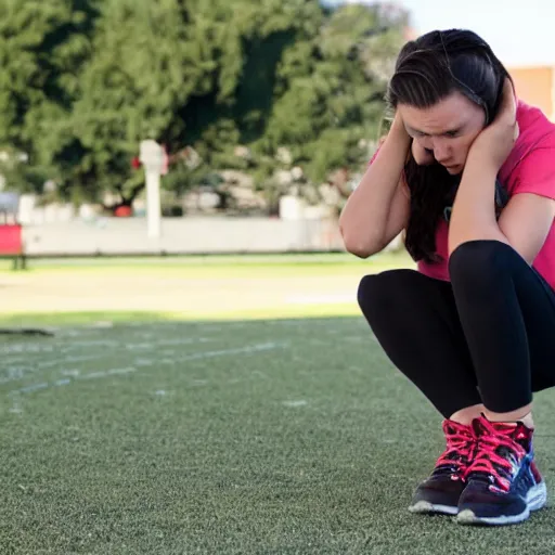 Prompt: lauren boebert struggling to tie her shoelaces, frustrated, angry