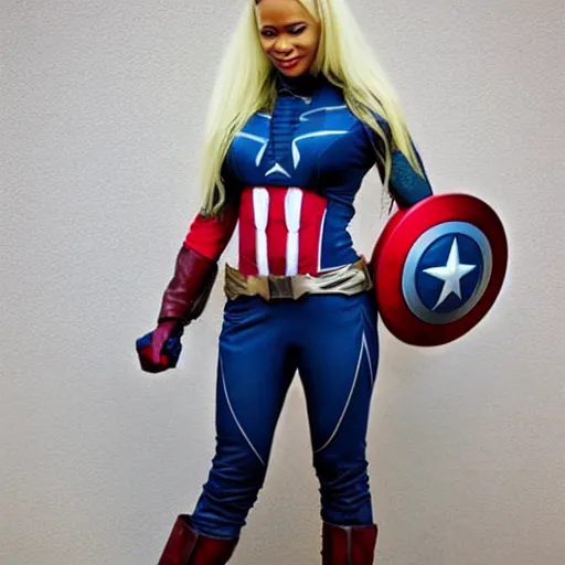 Prompt: Storm as Captain America