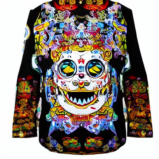 Image similar to baliness barong in the style of Takashi Murakami