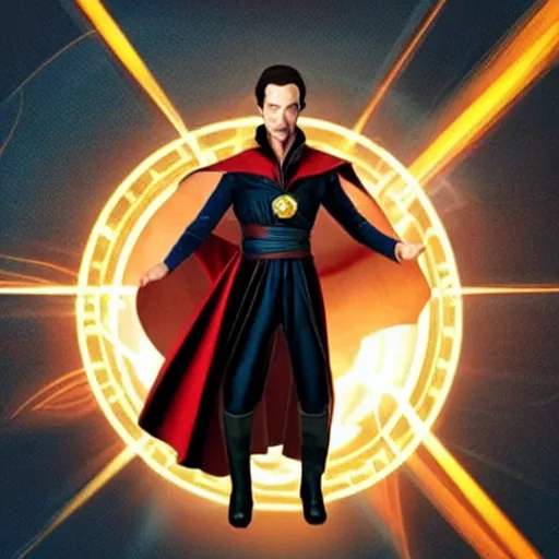 Prompt: doctor strange in matrix neo suit